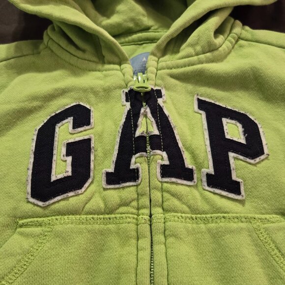 Hoodie Baby Gap 12-18 Month Zip Up Hooded Sweater 100% Cotton Lining - Picture 5 of 6